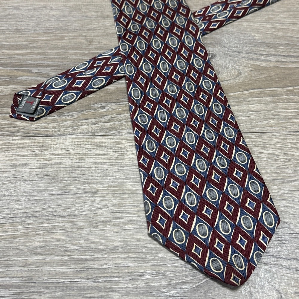 Robert Talbott Nordstrom Handmade Luxury 100% Silk Neck Tie Made in USA Burgandy